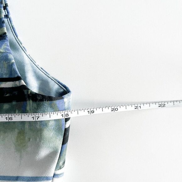 Ivanka Trump Womens Abstract Sleeveless Sheath Dress Blue Black 8 - Picture 7 of 7